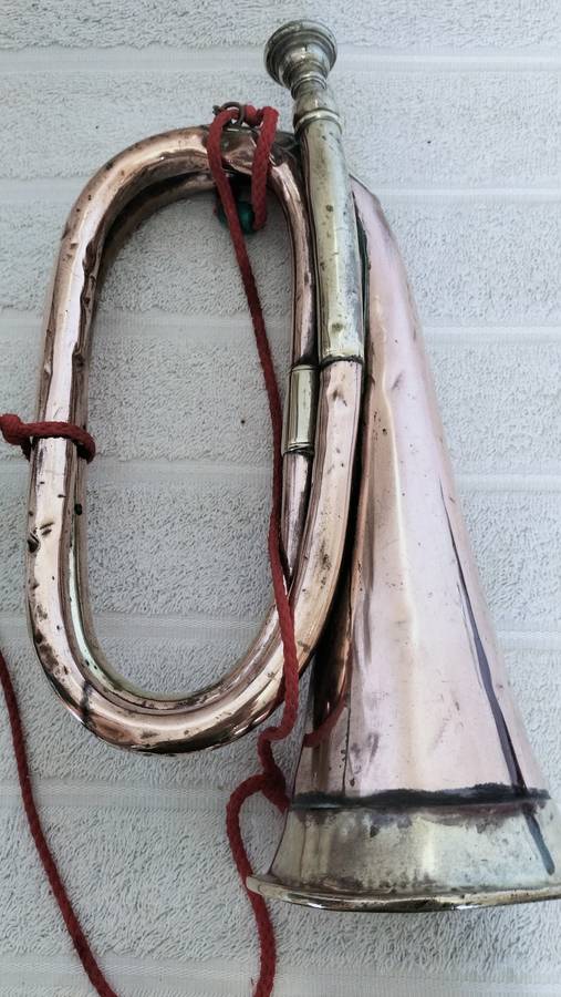 Stunning Antique Copper and Brass Bugle. Still working