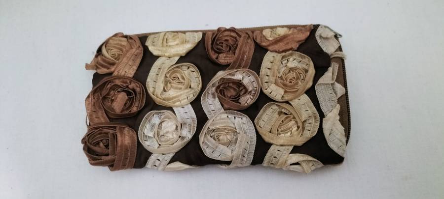 A Beautiful Organza Lace Small Change/Make Up Bag with Zip