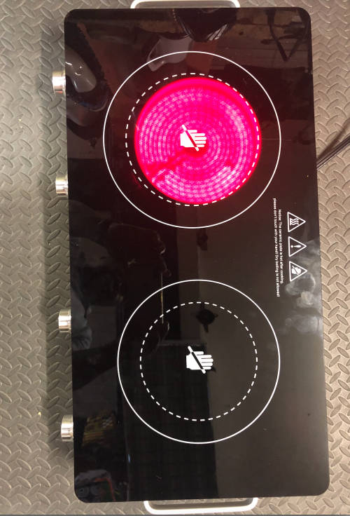 Portable Infrared Stove Cooker- Black/Silver