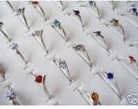 20 Colour crystal rings