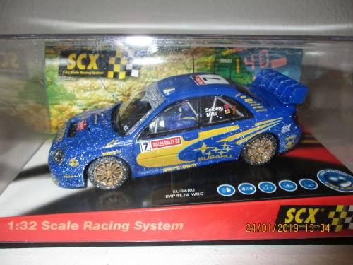 1/32 SCALE SCX SLOT CAR SUBARU IMPREZA WRC