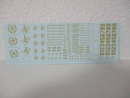 1/32 SCALE WATERSLIDE DECALS JPS FOR DIECAST AND SLOT CARS IE: SCALEXTRIC NINCO SCX CARRERA REVEL AN