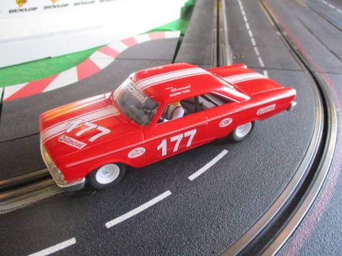1/32 SCALE SLOT CAR BODY AND CHASSIS FORD GALAXIE WITH DECALS