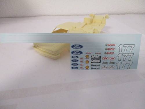 1/32 SCALE SLOT CAR RESIN BODY AND CHASSIS 63 FORD GALAXIE AND DECALS