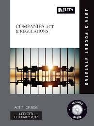 Juta's Statutes Companies Act 71 of 2008 & Regulations (Juta's Pocket Statutes)