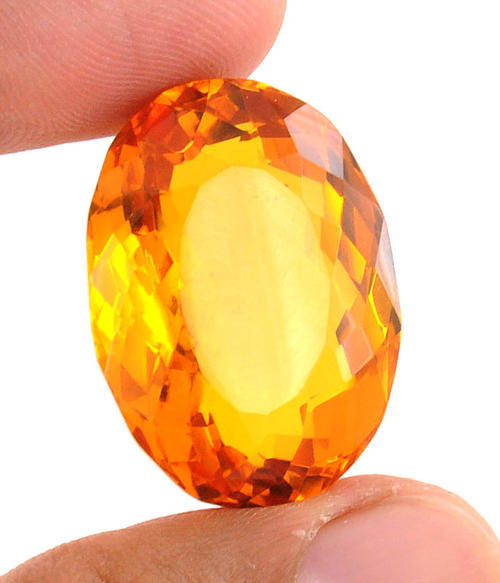 64.65 Ct MGL Certified Oval Shape Hydro Citrine Gemstone - AAA Quality