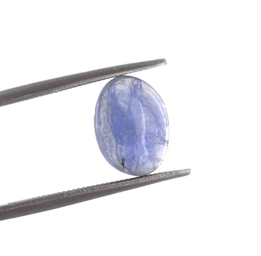 2.03 Ct Oval Cabochon Tanzanite Gemstone - IGLI Certified for Jewellery Mounting