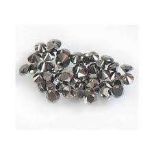 1.00 Ct Certified Round Moissanite Jet Black Coloured Pointers for Jewelry Setting