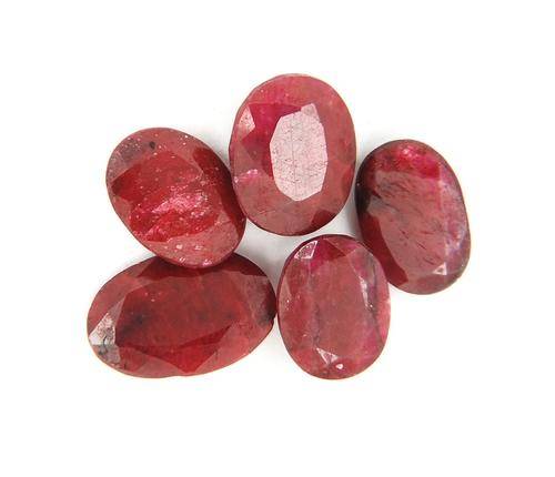 Natural 27.07 Carats Certified Ruby Gemstone Parcel - Set of 5 for Jewellery Mounting