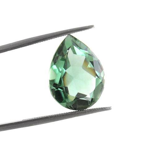Unmounted 8.54 Ct MGL Certified Pear Shape Green Amethyst Gemstone