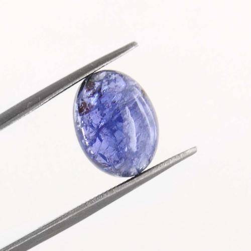Unmounted IGLI Certified 4.58 Ct Oval Cabochon Tanzanite Gemstone