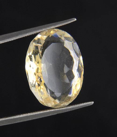 8.74 Ct  IGLI Certified Brazilian Mines Loose Citrine Gemstone - Oval AAA Quality 14mm