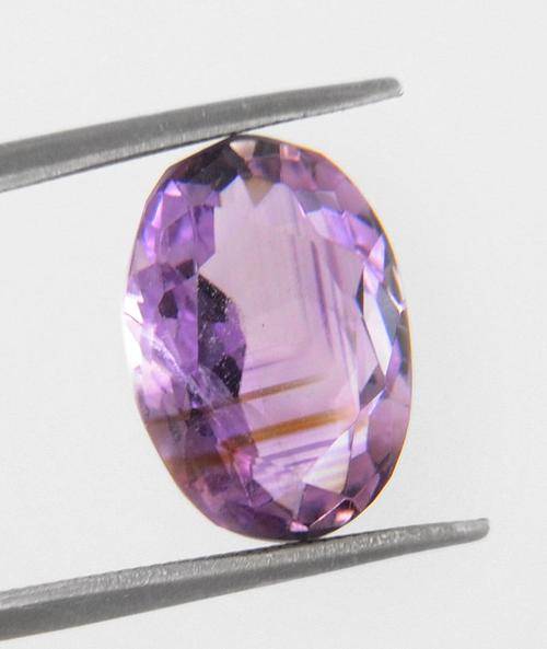 4.95 Ct Untreated Oval Shape Amethyst Gemstone - MGL Indian Certified Stone