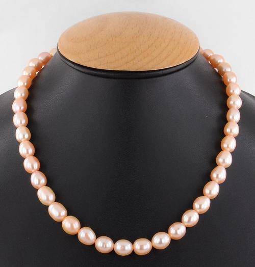 228 Carat Designer Peach Pearl Gemstone Beaded Necklace