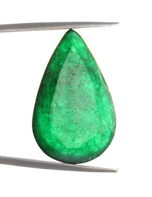 12.05 Carat Certified Pear Cabochon Shape Emerald Gemstone