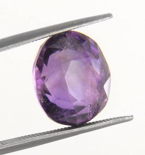 8.29 Ct Certified Oval Cut Untreated Brazilian Amethyst Gemstone