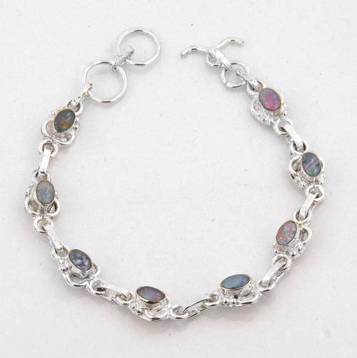 10.5 Gm Opal Gemstone Tennis Bracelet