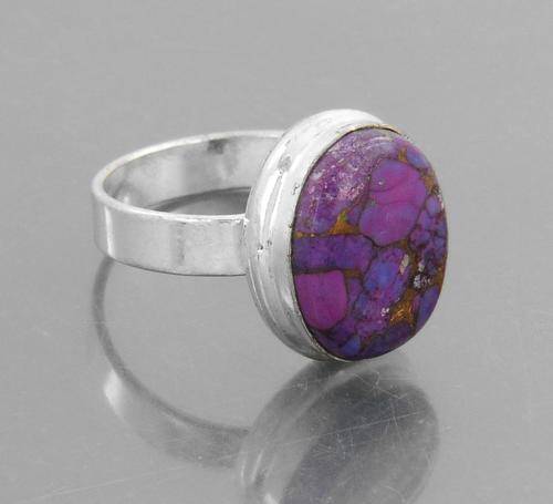 7.5 Gm Agate Gemstone Handmade Ring in Silver Alloy