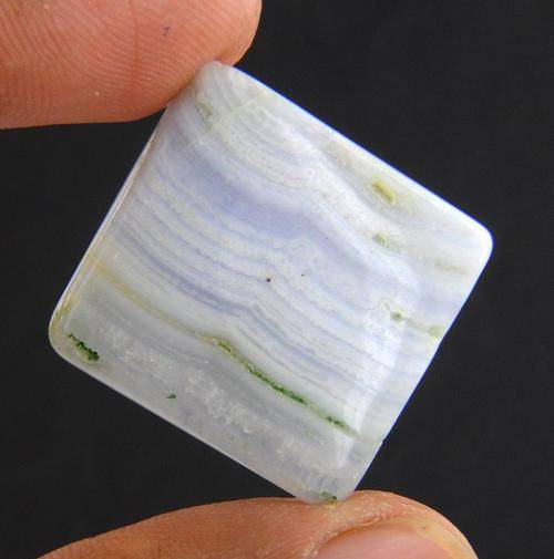 42 Ct Emerald Cabochon Shape Blue Lace Agate Gemstone