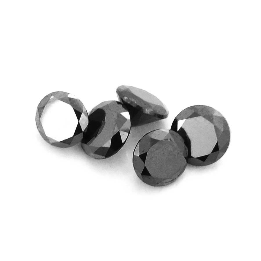 5.35 Carat Round Shape Moissanite Black Diamond Lot