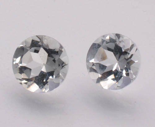 Natural White Topaz AAA Quality Faceted Round 4.5 mm Pair Loose Gemstone