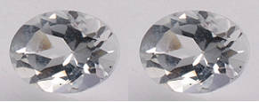 Natural White Topaz AAA Quality Faceted Oval 4x6 mm 1 Pair Loose Gemstone