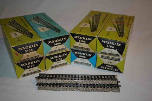 Marklin 5106 Straight M Track 180mm Sections (X10) Boxed.