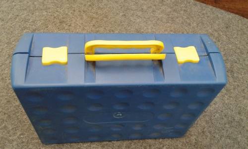 plastic building set in case