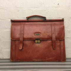 ORIGINAL GENUINE LEATHER BRIEFCASE: PIERRE CARDIN