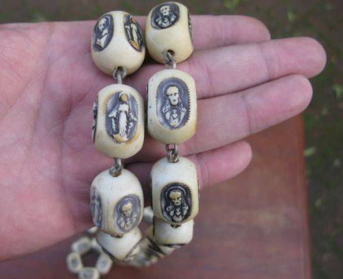 BEAUTIFUL HUGE CRUCIFIX ( 20 X 12 CM ) AND ROSARY ( 147 CM )