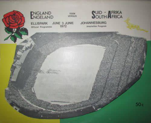 5 SPRINGBOK RUGBY PROGRAMS: SOUTH AFRICA VS ENGLAND ( 1972,84,94, 2007)