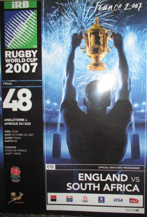 5 SPRINGBOK RUGBY PROGRAMS: SOUTH AFRICA VS ENGLAND ( 1972,84,94, 2007)