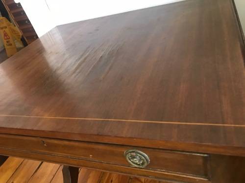 GREAT VICTORIAN MAHOGANY DROPSIDE TABLE ON CASTORS ( 122x 60 x 74 cm )