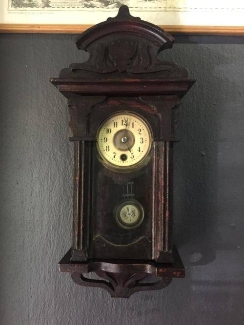 Rare Small Regulator Wall clock ( 40 x 20 x 10 cm )