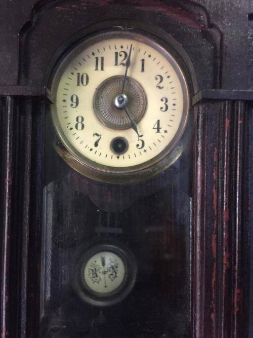 Rare Small Regulator Wall clock ( 40 x 20 x 10 cm )