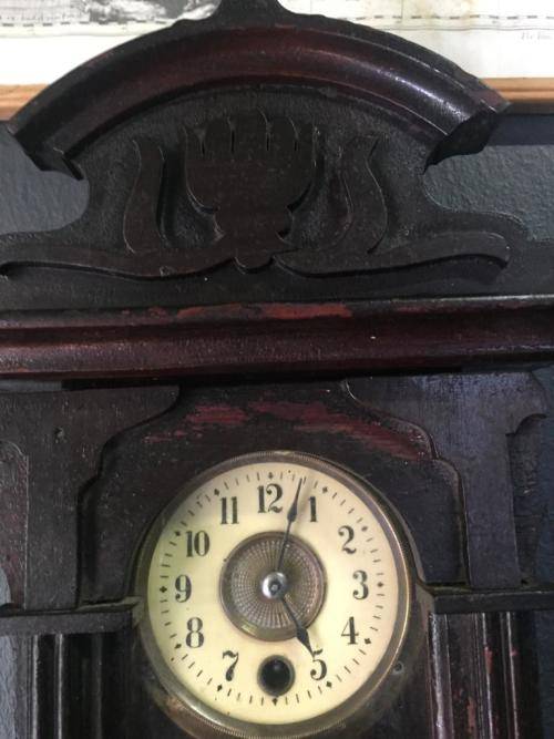 Rare Small Regulator Wall clock ( 40 x 20 x 10 cm )