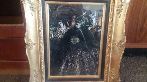 VINTAGE ITALIAN OIL ON BORD BY VITTORIO PETRELLA DA BOLOGNE BORN 1886 ( 42 X 52 CM )