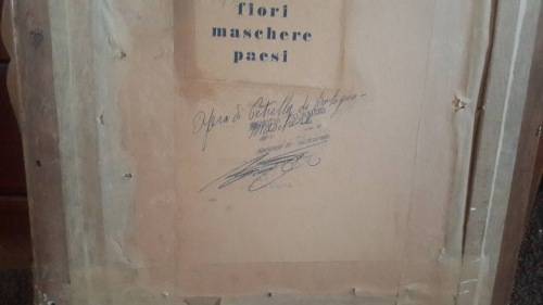 VINTAGE ITALIAN OIL ON BORD BY VITTORIO PETRELLA DA BOLOGNE BORN 1886 ( 42 X 52 CM )