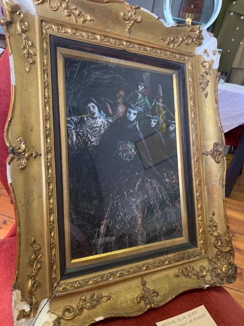 VINTAGE ITALIAN OIL ON BORD BY VITTORIO PETRELLA DA BOLOGNE BORN 1886 ( 42 X 52 CM )