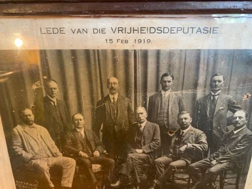 Framed picture of Die Vryheidsdeputasie circa 1919