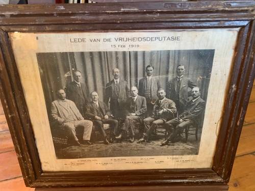Framed picture of Die Vryheidsdeputasie circa 1919