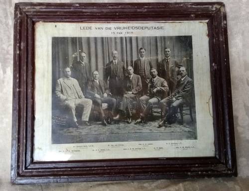 Framed picture of Die Vryheidsdeputasie circa 1919