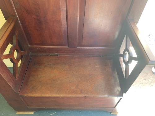 Teak Hallstand/Bench in original condition ( 196 x 112 x 40 cm )