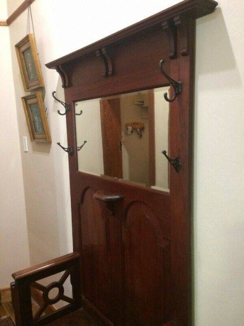 Teak Hallstand/Bench in original condition ( 196 x 112 x 40 cm )