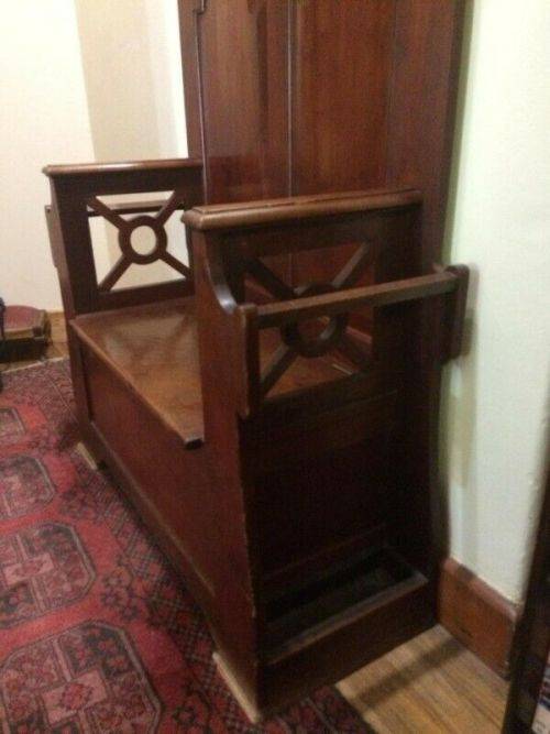 Teak Hallstand/Bench in original condition ( 196 x 112 x 40 cm )