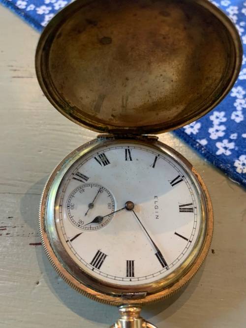 VINTAGE GOLD PLATED ELGIN POCKET WATCH