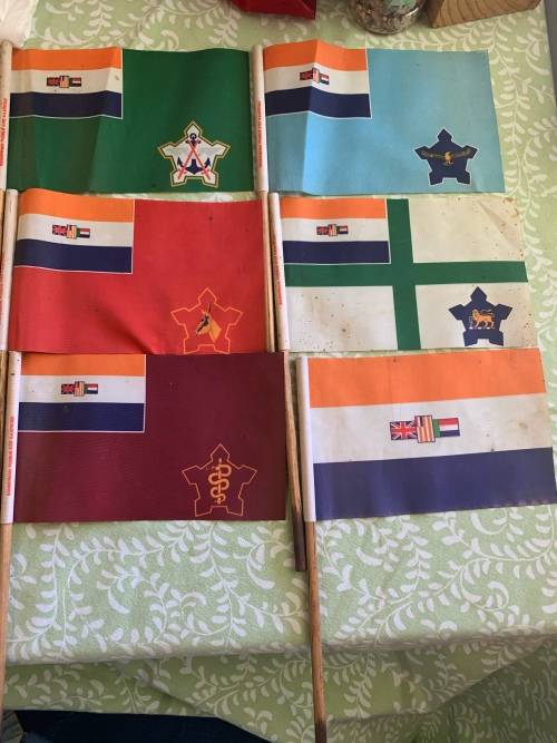 Set of Vintage SADF Desk Flags