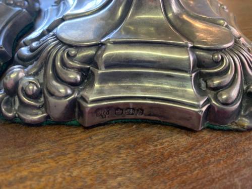 Pair of Hallmarked Silver Candlesticks ( 25 cm high )