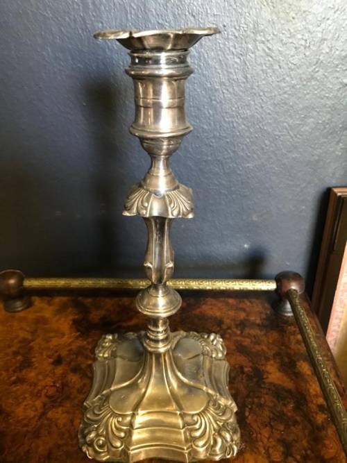 Pair of Hallmarked Silver Candlesticks ( 25 cm high )