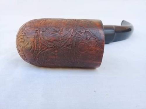 Rare Vriendschap Pipe: Petersen with Coat of arms of South Africa, Australia and UK